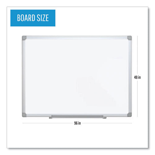 Earth Silver Easy Clean Dry Erase Boards, 96 X 48, White Surface, Silver Aluminum Frame