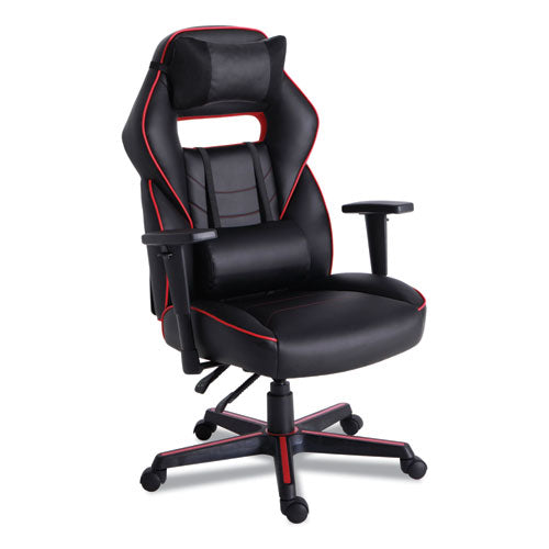 Racing Style Ergonomic Gaming Chair, Supports 275 Lb, 15.91" To 19.8" Seat Height, Black/gray Trim Seat/back, Black/gray Base