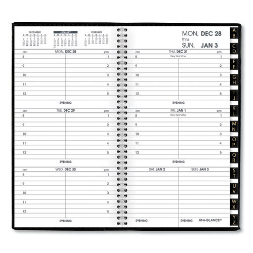 Compact Weekly Appointment Book, 6.25 X 3.25, Black Cover, 12-month (jan To Dec): 2023