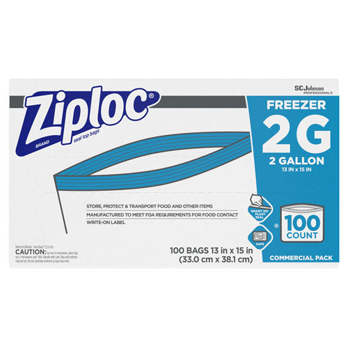 Double Zipper Freezer Bags, 1 Qt, 2.7 Mil, 7" X 7.75", Clear, 300/carton