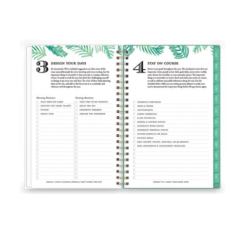 Day Designer Palms Weekly/monthly Planner, Palms Artwork, 8 X 5, Green/white Cover, 12-month (jan To Dec): 2023