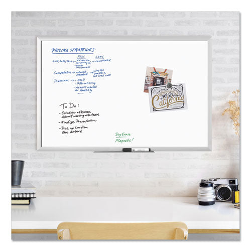 Magnetic Dry Erase Board With Aluminum Frame, 36 X 24, White Surface, Silver Aluminum Frame