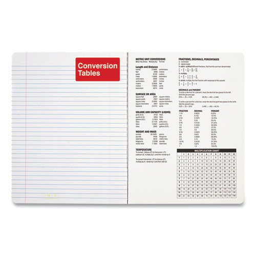 Composition Book, Medium/college Rule, Black Marble Cover, (100) 9.75 X 7.5 Sheets