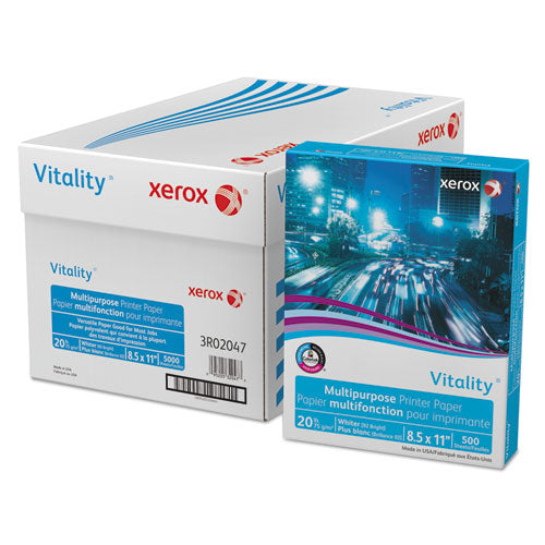 Vitality Multipurpose Print Paper, 92 Bright, 24 Lb Bond Weight, 8.5 X 11, White, 500/ream