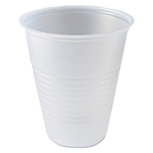 Rk Ribbed Cold Drink Cups, 16 Oz, Translucent, 50/sleeve, 20 Sleeves/carton