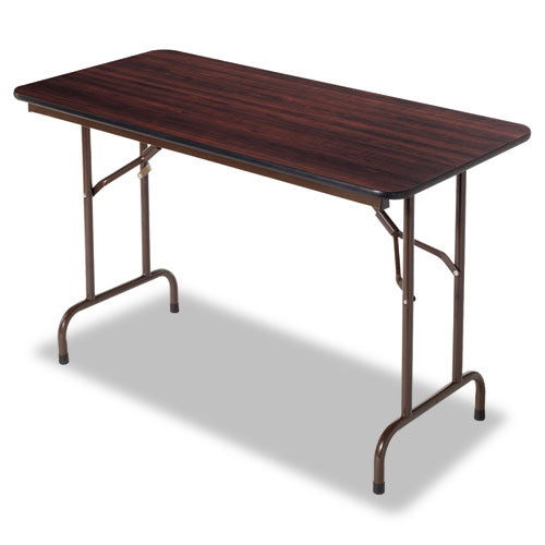 Wood Folding Table, Rectangular, 48w X 23.88d X 29h, Mahogany