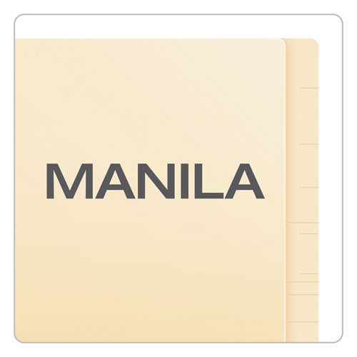 Manila Laminated End Tab Fastener Folders, 11-pt Manila, 0.75" Expansion, 1 Fastener, Letter Size, Manila Exterior, 50/box