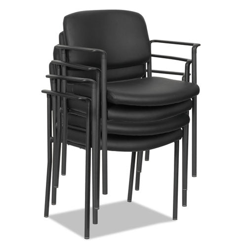 Alera Sorrento Series Ultra-cushioned Stacking Guest Chair, 25.59" X 24.01" X 33.85", Black, 2/carton