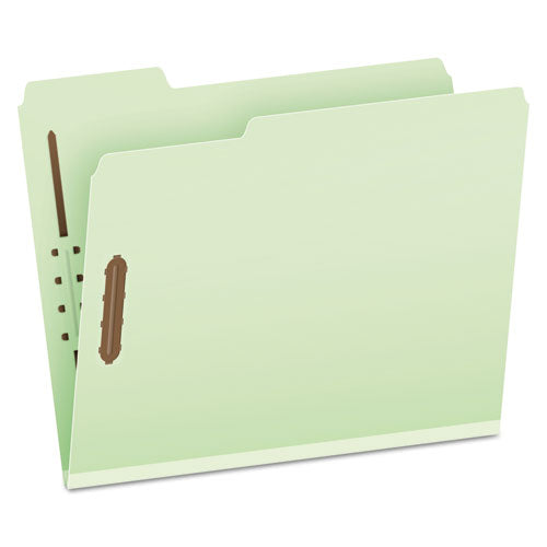 Heavy-duty Pressboard Folders With Embossed Fasteners, 1/3-cut Tabs, 3" Expansion, 2 Fasteners, Legal Size, Green, 25/box