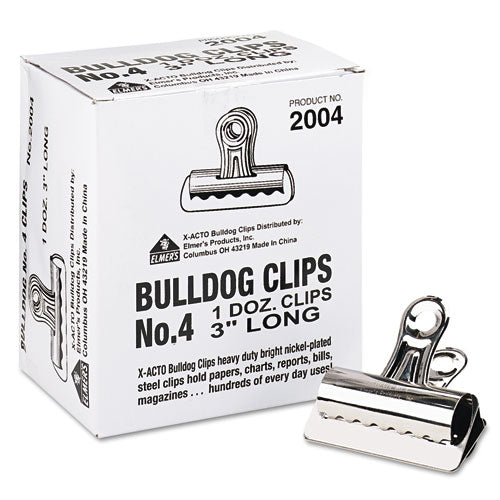 Bulldog Clips, Medium, Nickel, 36/box