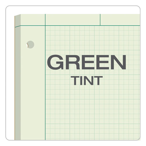 Engineering Computation Pads, Cross-section Quad Rule (5 Sq/in, 1 Sq/in), Black/green Cover, 100 Green-tint 8.5 X 11 Sheets