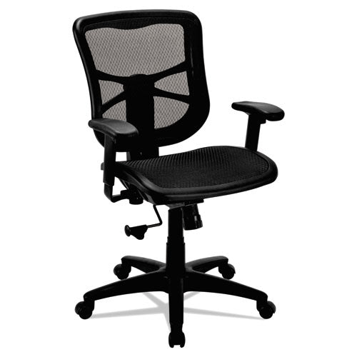 Alera Elusion Series Mesh Mid-back Swivel/tilt Chair, Supports Up To 275 Lb, 17.9" To 21.6" Seat Height, Black