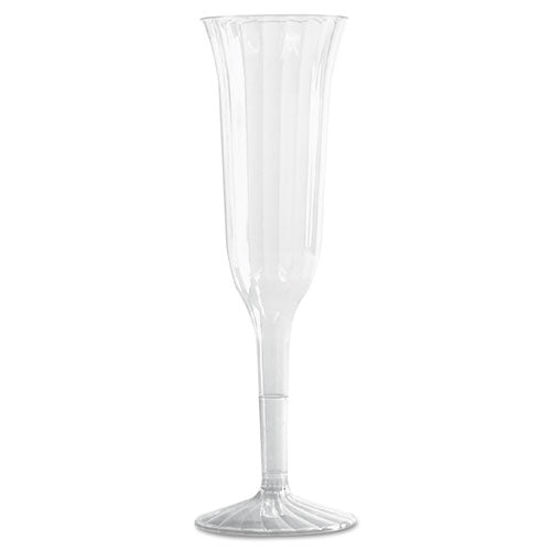 Classic Crystal Plastic Wine Glasses on Pedestals - Thumbnail 2