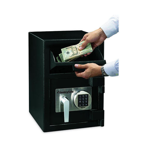 Digital Depository Safe, Large, 0.94 Cu Ft, 14w X 15.6d X 20h, Black