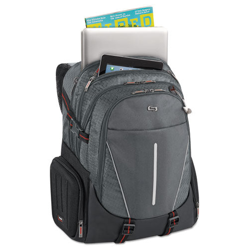 active laptop backpack Active Laptop Backpack, Fits Devices Up To 17.3", Polyester, 12.5 X 6.5 X 19, Black