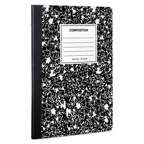 Composition Book, Wide/legal Rule, Black Marble Cover, (100) 9.75 X 7.5 Sheets