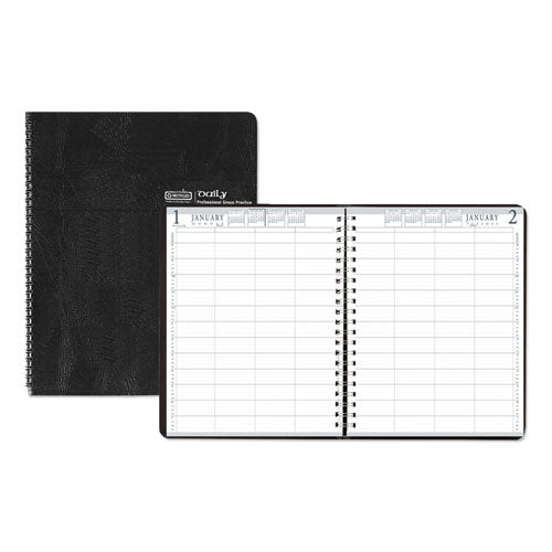 Executive Series Four-person Group Practice Daily Appointment Book, 11 X 8.5, Black Hard Cover, 12-month (jan To Dec): 2023