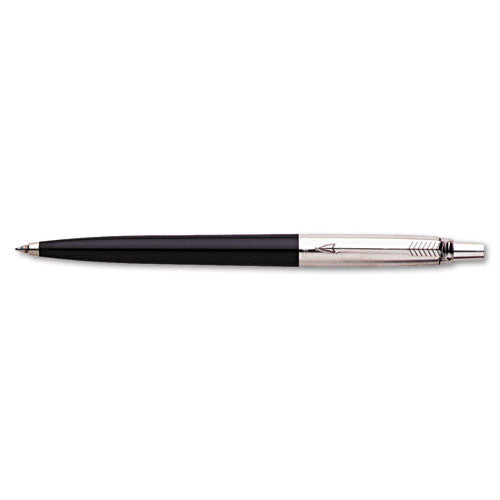 Jotter Ballpoint Pen, Retractable, Medium 1 Mm, Blue Ink, Black/chrome Barrel