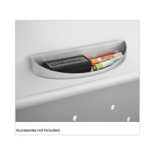 Rumba Whiteboard Screen Accessories, Eraser Tray, 12.25 X 3.5 X 2.25, Magnetic Mount, Silver