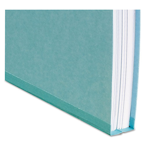 Expanding Recycled Heavy Pressboard Folders, 1/3-cut Tabs: Assorted, Legal Size, 1" Expansion, Green, 25/box