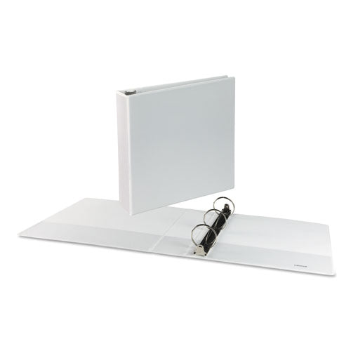Deluxe Round Ring View Binder, 3 Rings, 1" Capacity, 11 X 8.5, White