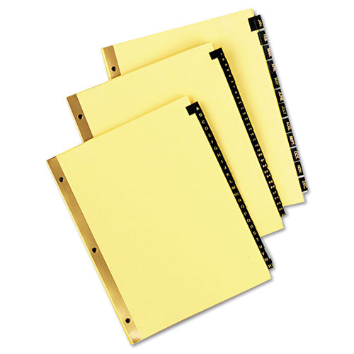 Deluxe Preprinted Simulated Leather Tab Dividers With Gold Printing, 31-tab, 1 To 31, 11 X 8.5, Buff, 1 Set