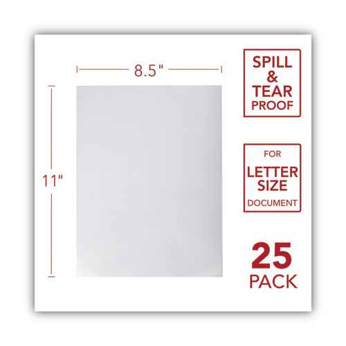 Design View Poly Presentation Covers For Binding Systems, Clear Lined, 11 X 8.5, Unpunched, 25/pack