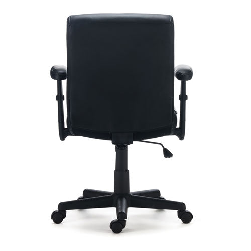 Alera Harthope Leather Task Chair, Supports Up To 275 Lb, Black Seat/back, Black Base