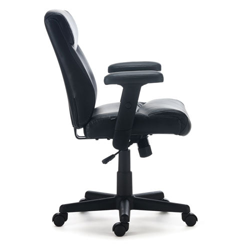 Alera Harthope Leather Task Chair, Supports Up To 275 Lb, Black Seat/back, Black Base