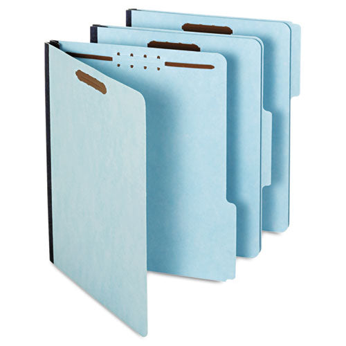 Earthwise By Pendaflex Heavy-duty Pressboard Fastener Folders, 2" Expansion, 2 Fasteners, Letter Size, Light Blue, 25/box