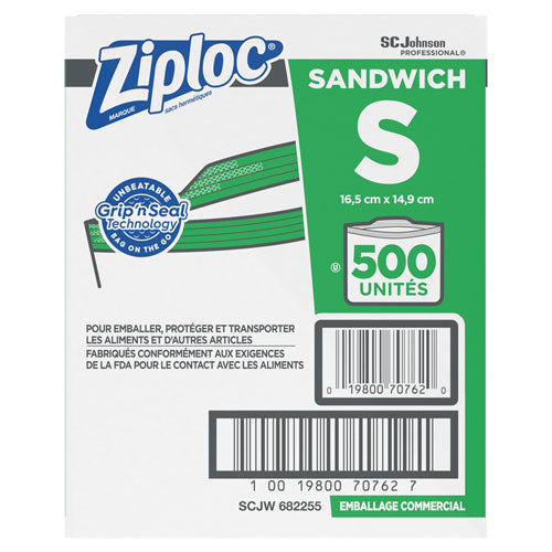 Resealable Sandwich Bags, 1.2 Mil, 6.5" X 5.88", Clear, 40/box