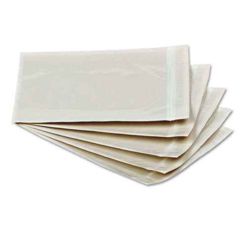 Self-adhesive Packing List Envelope, Top-print Front: Packing List/invoice Enclosed, 4.5 X 5.5, Clear/orange, 100/box