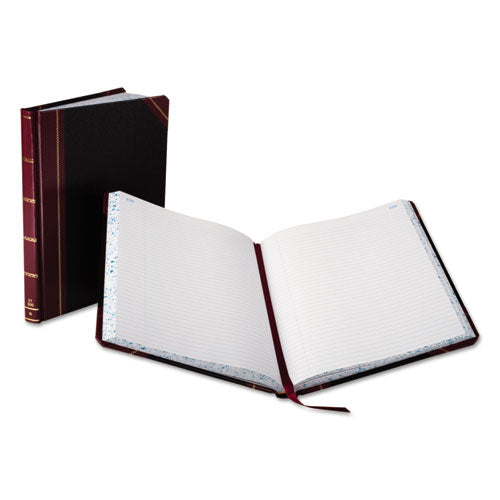 Extra-durable Bound Book, Single-page Record-rule Format, Black/maroon/gold Cover, 11.94 X 9.78 Sheets, 300 Sheets/book