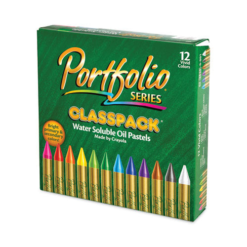 Portfolio Series Oil Pastels, 12 Assorted Colors, 300/carton