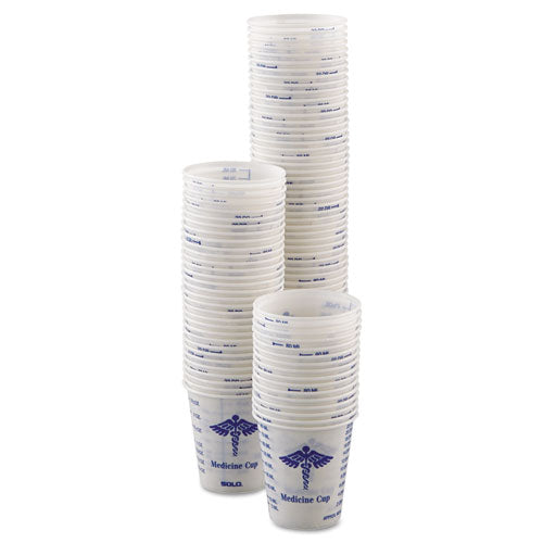 Paper Medical And Dental Graduated Cups, 3 Oz, White/blue, 100/bag, 50 Bags/carton