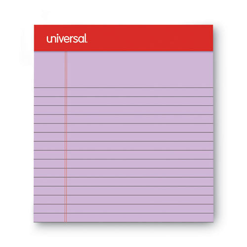 Colored Perforated Ruled Writing Pads, Narrow Rule, 50 Orchid 5 X 8 Sheets, Dozen