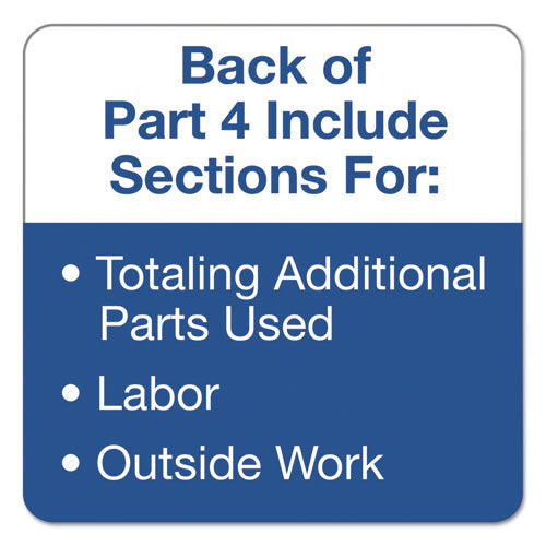 Auto Repair Four-part Order Form, Four-part Carbonless, 11 X 8.5, 50 Forms Total