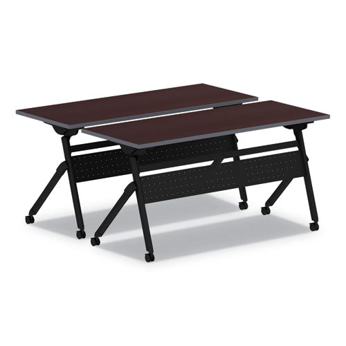 Flip And Nest Table Base, 55.88w X 23.63d X 28.5h, Black