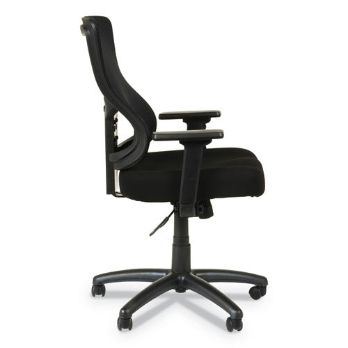 Alera Elusion Ii Series Mesh Mid-back Swivel/tilt Chair, Adjustable Arms, Supports 275lb, 17.51" To 21.06" Seat Height, Black