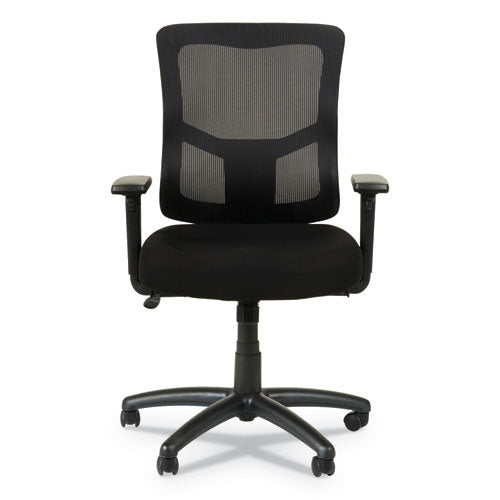 Alera Elusion Ii Series Mesh Mid-back Swivel/tilt Chair, Adjustable Arms, Supports 275lb, 17.51" To 21.06" Seat Height, Black