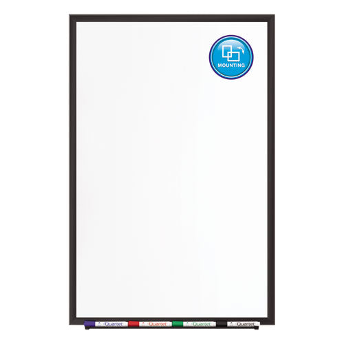 Classic Series Porcelain Magnetic Dry Erase Board, 72 X 48, White Surface, Black Aluminum Frame