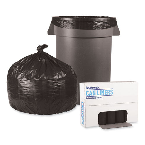 Low-density Waste Can Liners, 33 Gal, 0.5 Mil, 33" X 39", Black, 25 Bags/roll, 8 Rolls/carton