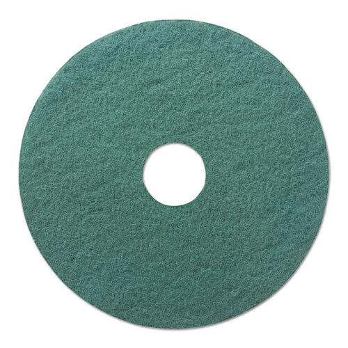 Heavy-duty Scrubbing Floor Pads, 19" Diameter, Green, 5/carton