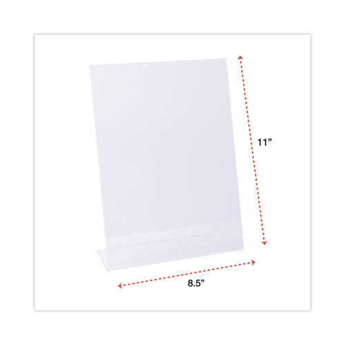 Clear L-style Freestanding Frame, 8.5 X 11 Insert, 3/pack