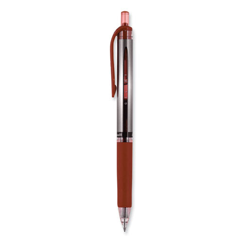 Signo Gel Pen, Retractable, Medium 0.7 Mm, Red Ink, Red/metallic Accents Barrel, Dozen