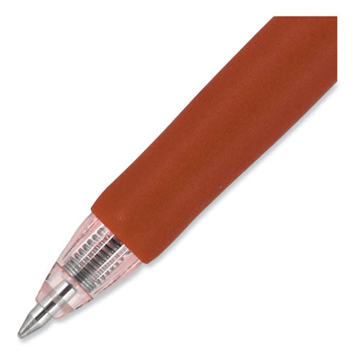 Signo Gel Pen, Retractable, Medium 0.7 Mm, Red Ink, Red/metallic Accents Barrel, Dozen