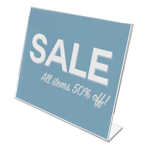 Classic Image Slanted Sign Holder, Landscaped, 11 X 8.5 Insert, Clear