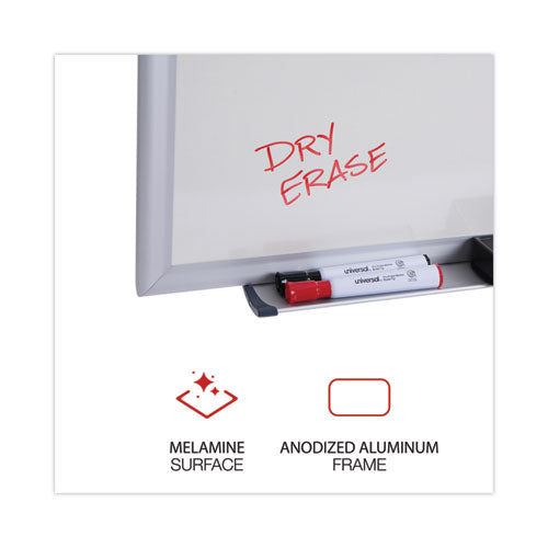 Deluxe Melamine Dry Erase Board, 96 X 48, Melamine White Surface, Silver Anodized Aluminum Frame