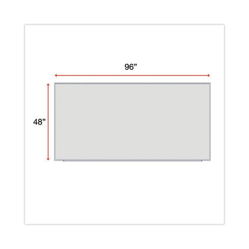 Deluxe Melamine Dry Erase Board, 96 X 48, Melamine White Surface, Silver Anodized Aluminum Frame