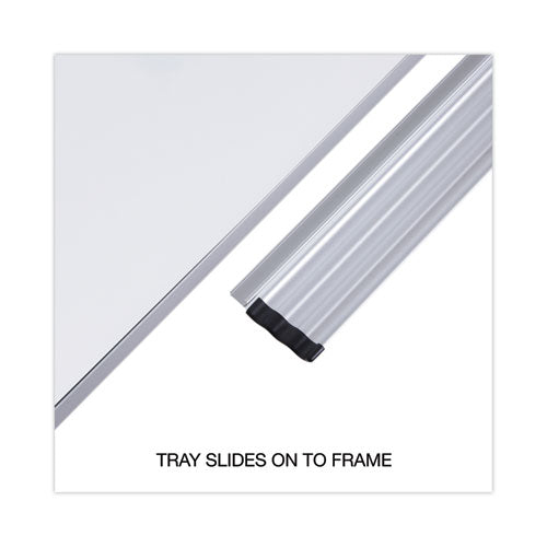 Deluxe Melamine Dry Erase Board, 96 X 48, Melamine White Surface, Silver Anodized Aluminum Frame